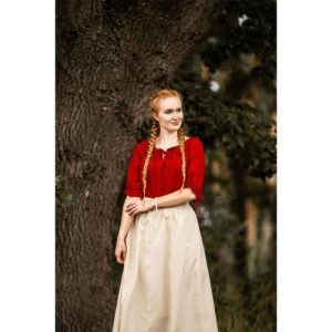 Vera Medieval Short Sleeve Blouse - Red
