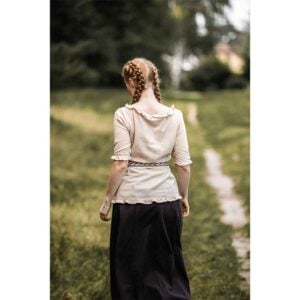 Bea Ruffled Medieval Blouse - Hemp