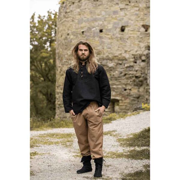 Anton Medieval Shirt - Black