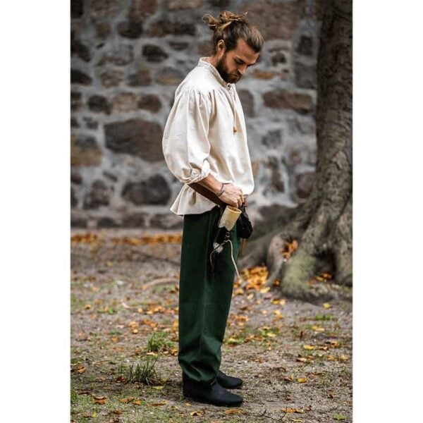 Leopold Woven Cotton Medieval Shirt - Natural