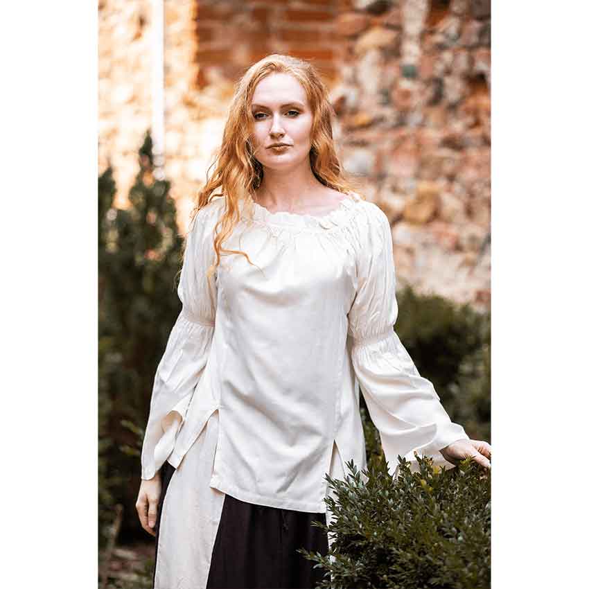 Emma Medieval Blouse - Natural