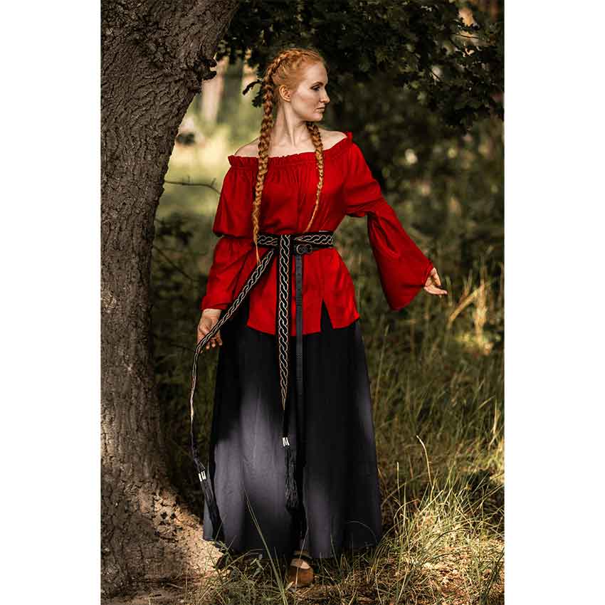 Emma Medieval Blouse - Red