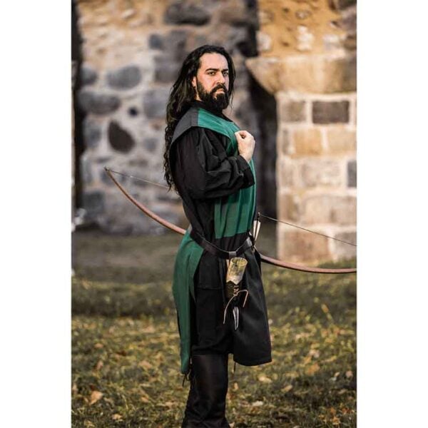 Frederick Quartered Tabard - Black and Green