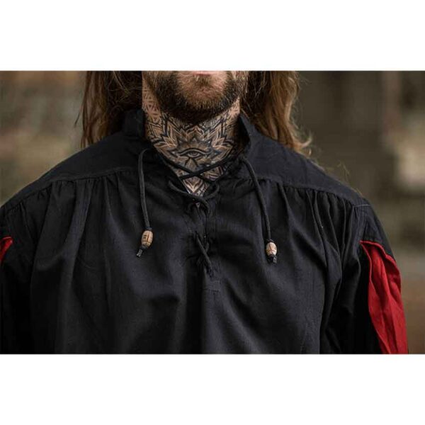 Albert Landsknecht Shirt - Black with Red