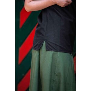 Otilia Medieval Short Sleeve Blouse - Black