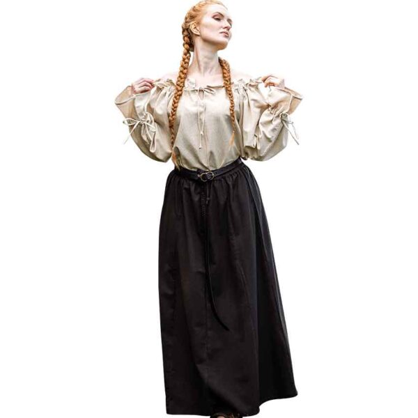 Morgan Medieval Blouse - Natural