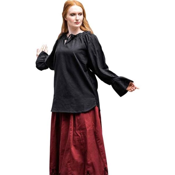 Morgan Medieval Blouse - Black