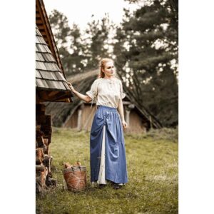 Verena Medieval Short Sleeve Blouse - Natural