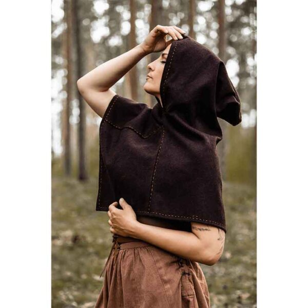 Halfdan Viking Hood - Brown