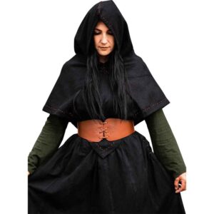 Halfdan Viking Hood - Black