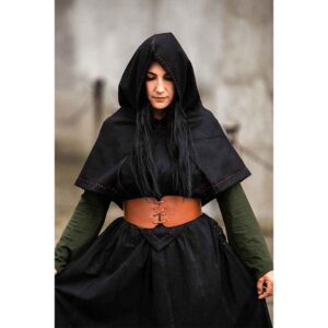 Halfdan Viking Hood - Black