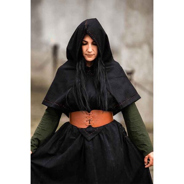 Halfdan Viking Hood - Black