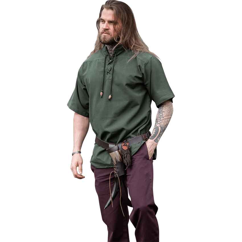 Eric Medieval Short Sleeve Shirt Green 