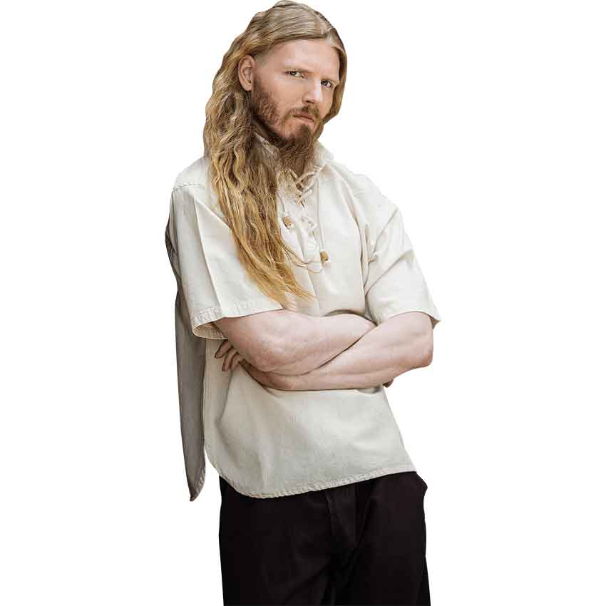 Eric Medieval Short Sleeve Shirt - Natural