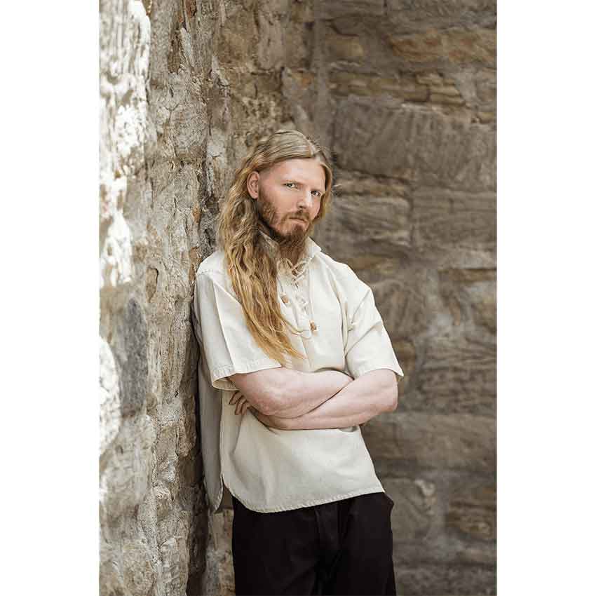 Eric Medieval Short Sleeve Shirt - Natural