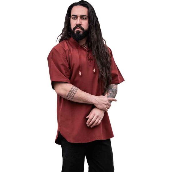 Eric Medieval Short Sleeve Shirt - Red