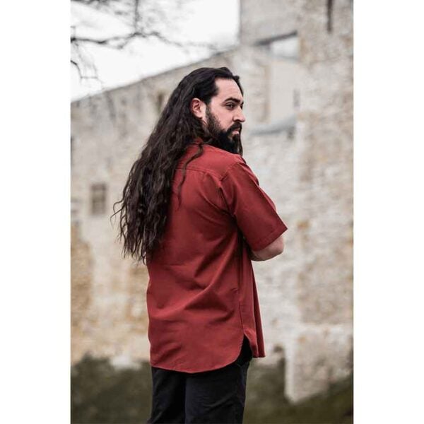 Eric Medieval Short Sleeve Shirt - Red