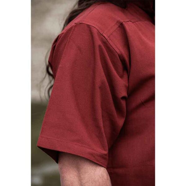 Eric Medieval Short Sleeve Shirt - Red