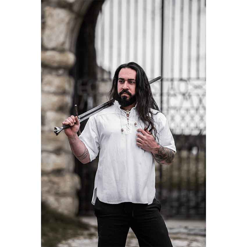 Eric Medieval Short Sleeve Shirt White 