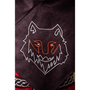 Halfdan Viking Wolf Hood - Brown