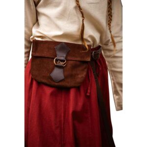 Will Dragon Clasp Leather Belt Pouch - Brown