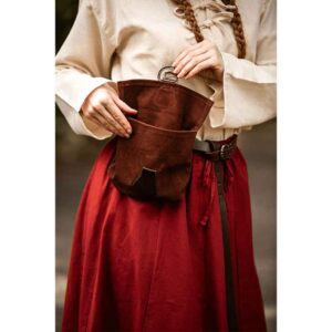Will Dragon Clasp Leather Belt Pouch - Brown