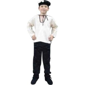 Kids Cotton Medieval Trousers - Black