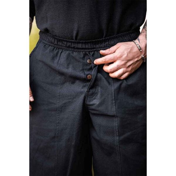 Tiago Medieval Trousers - Black