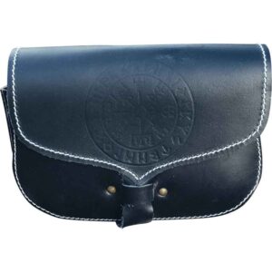 Folkvar Vegvisir Viking Belt Pouch - Black