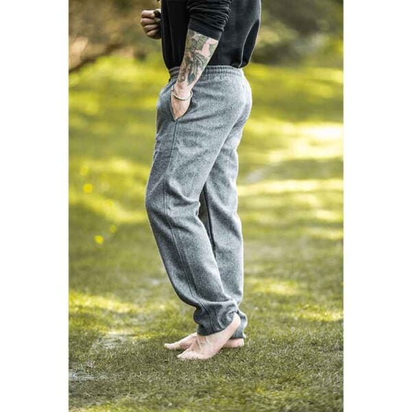 Harald Medieval Wool Pants - Grey