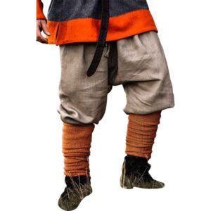 Sindri Herringbone Viking Leg Wraps - Orange
