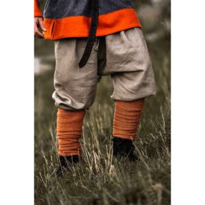 Sindri Herringbone Viking Leg Wraps - Orange