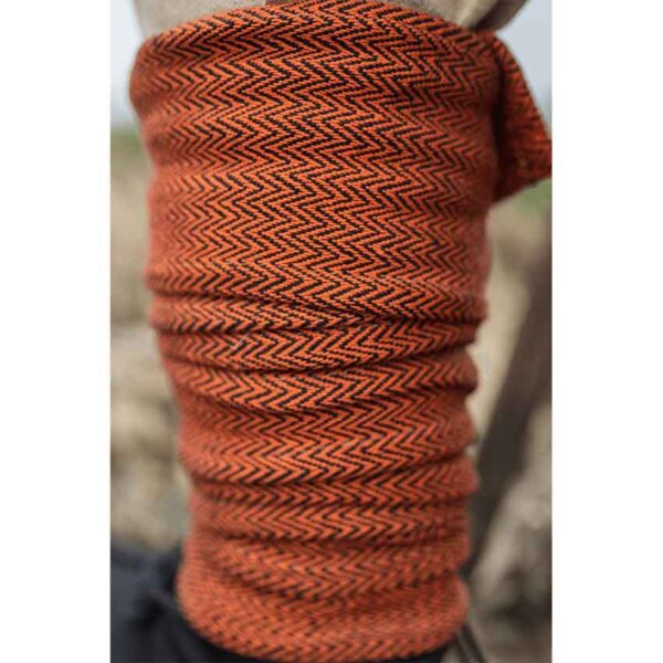 Sindri Herringbone Viking Leg Wraps - Orange