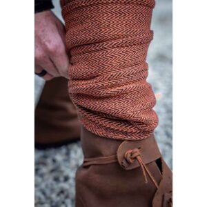 Sindri Herringbone Viking Leg Wraps - Orange