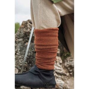 Sindri Herringbone Viking Leg Wraps - Orange