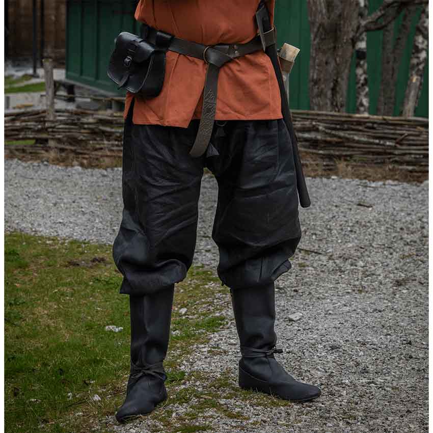 Wodan Linen Viking Breeches - Black