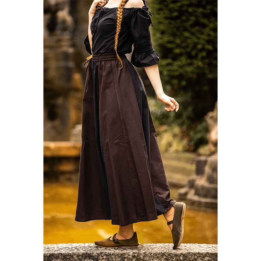 Dana Medieval Skirt - Dark Brown and Black