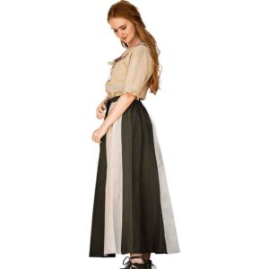 Dana Medieval Skirt - Green and Natural