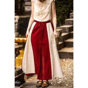 Dana Medieval Skirt - Red and Natural