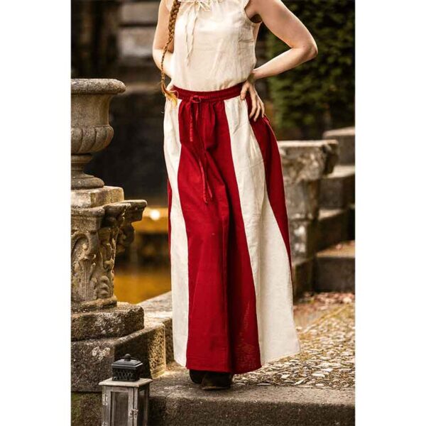 Dana Medieval Skirt - Red and Natural