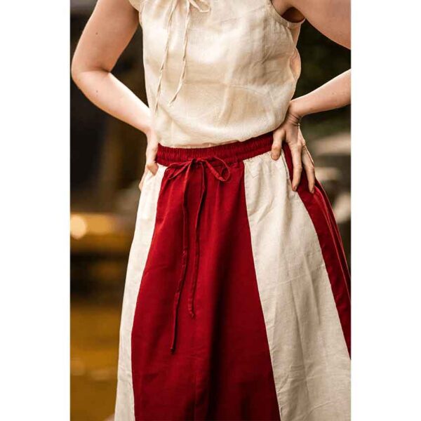 Dana Medieval Skirt - Red and Natural