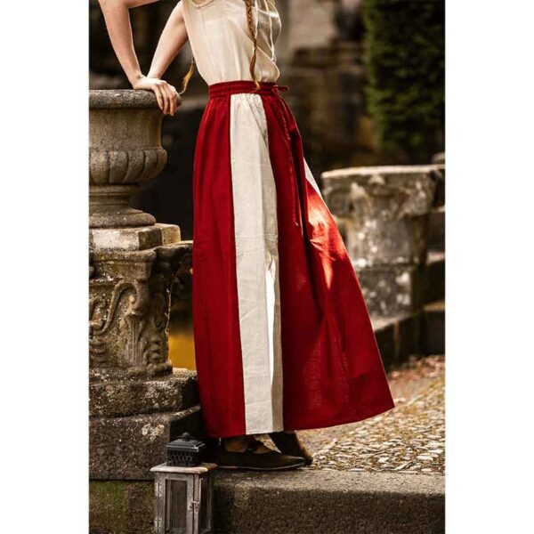 Dana Medieval Skirt - Red and Natural - Image 5