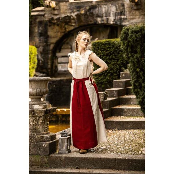 Dana Medieval Skirt - Red and Natural