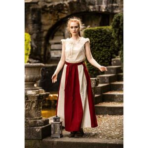 Dana Medieval Skirt - Red and Natural