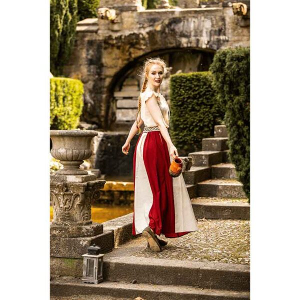 Dana Medieval Skirt - Red and Natural