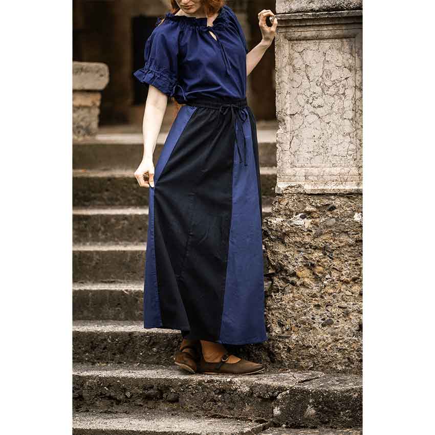 Dana Medieval Skirt - Black and Blue