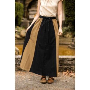Dana Medieval Skirt - Black and Light Brown