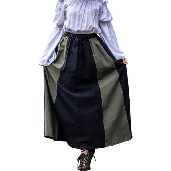 Dana Medieval Skirt - Black and Green