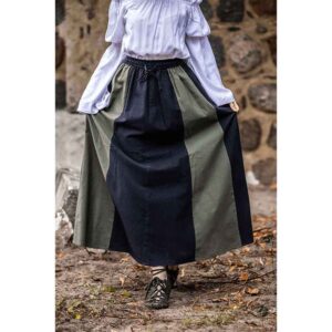 Dana Medieval Skirt - Black and Green