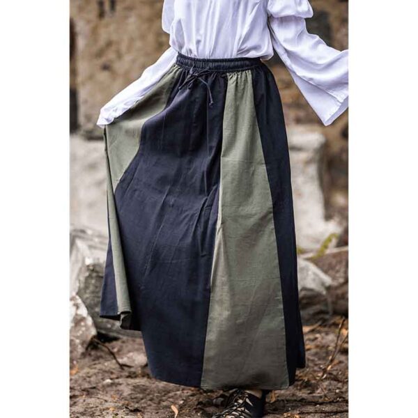 Dana Medieval Skirt - Black and Green
